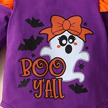 Disfraz Halloween Bebé Niña "Boo Y'all" | Set 3 Piezas Fantasma