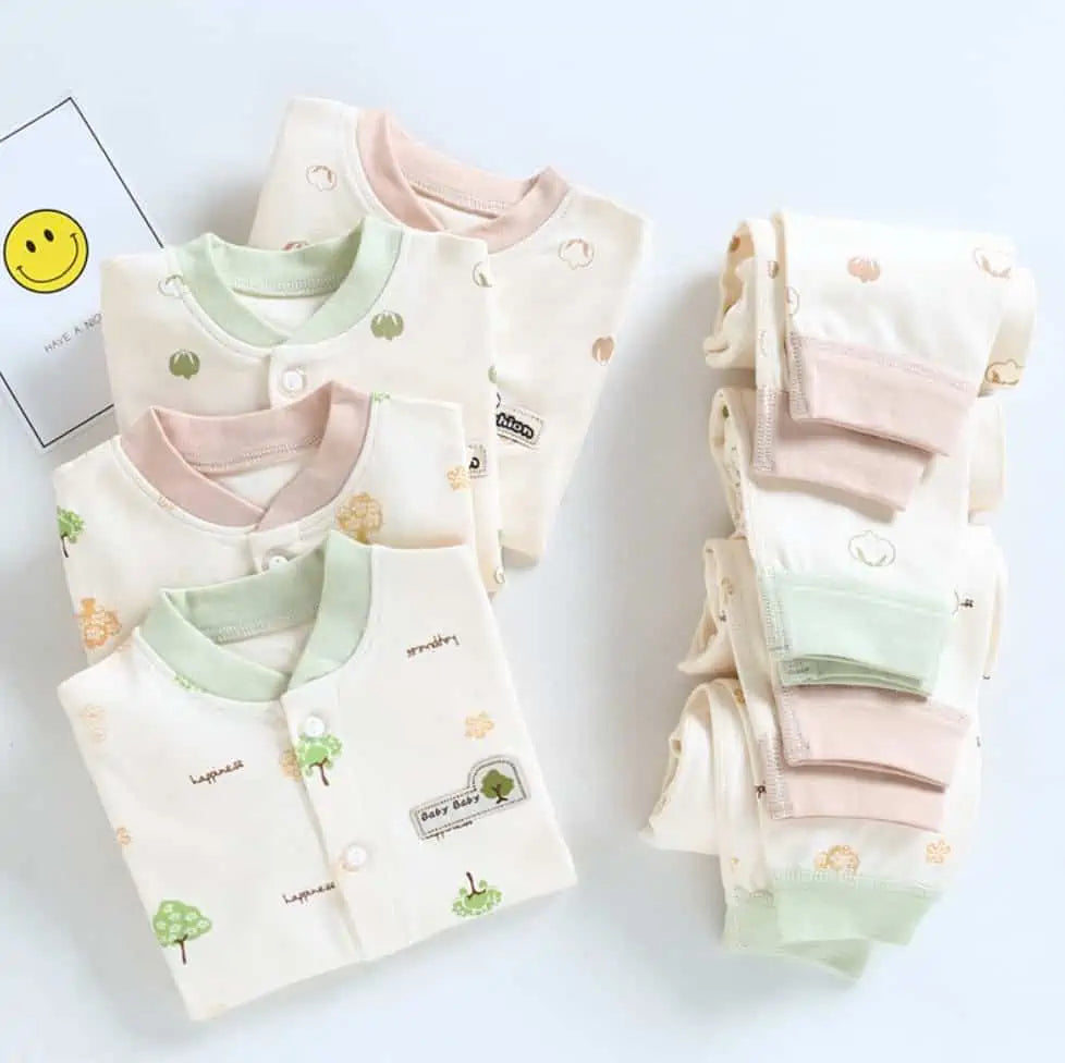 Pijama Algodón Bebé 2 Piezas | Manga Larga Suave Estampado