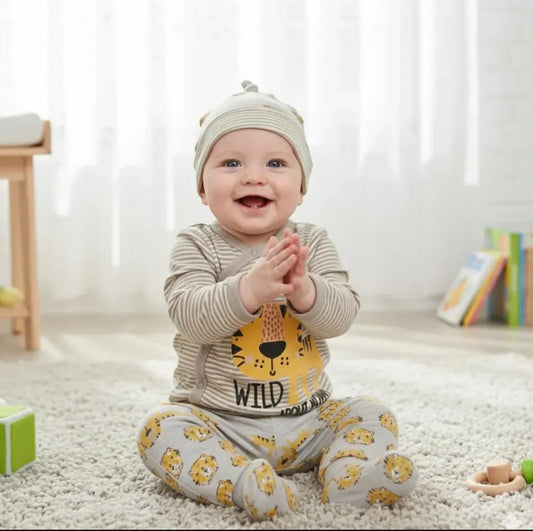 Pijama Algodón con Gorro Algodón Tigre Wild
