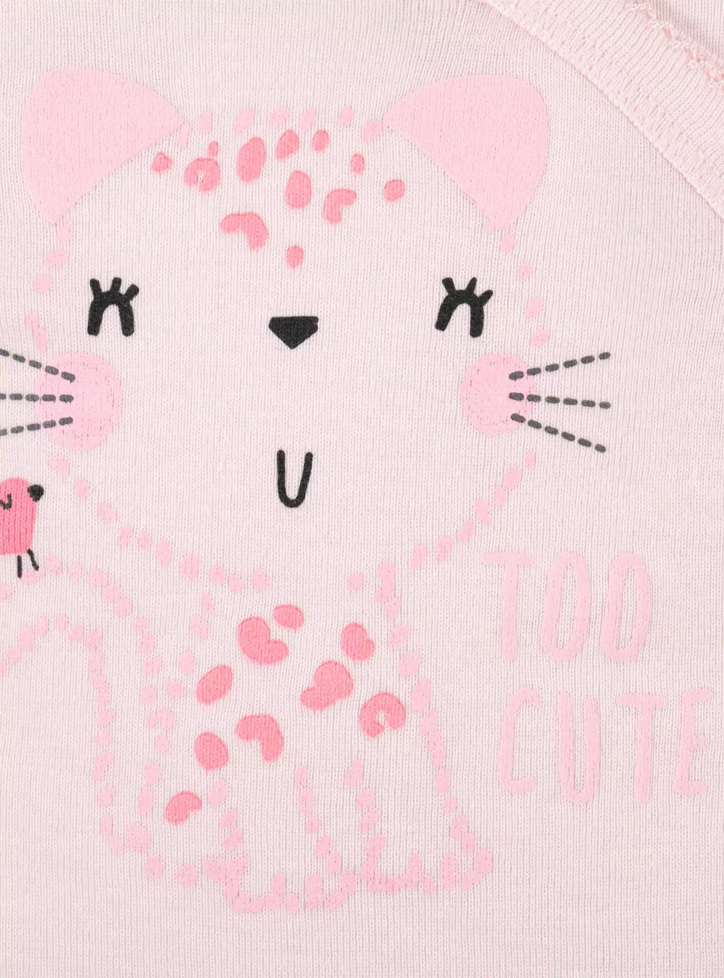 Pijama Algodón con Gorro Algodón Gatita Rosa