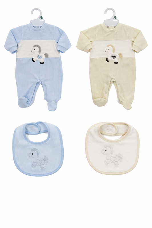 Osito Plush Bebé Caballo con Babero