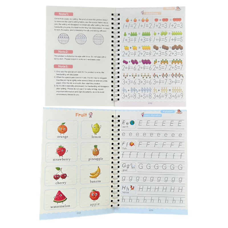 Set 4 Libros Caligrafia Magica Niños