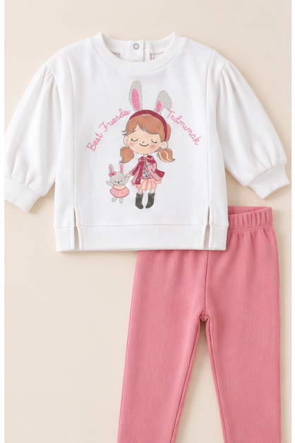 Conjunto Buzo Algodón Conejita para Bebé Niña