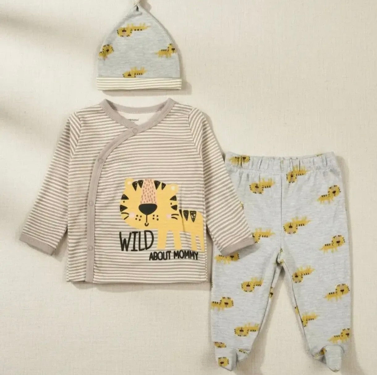 Pijama Algodón con Gorro Algodón Tigre Wild