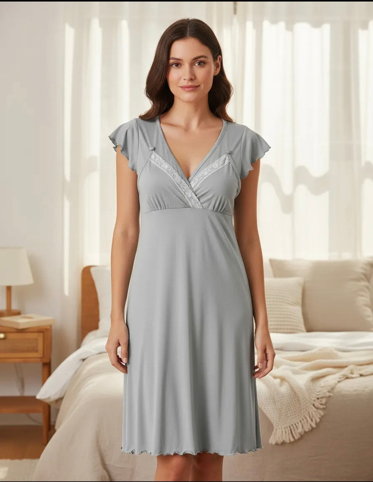Camisola Maternal Con Encaje