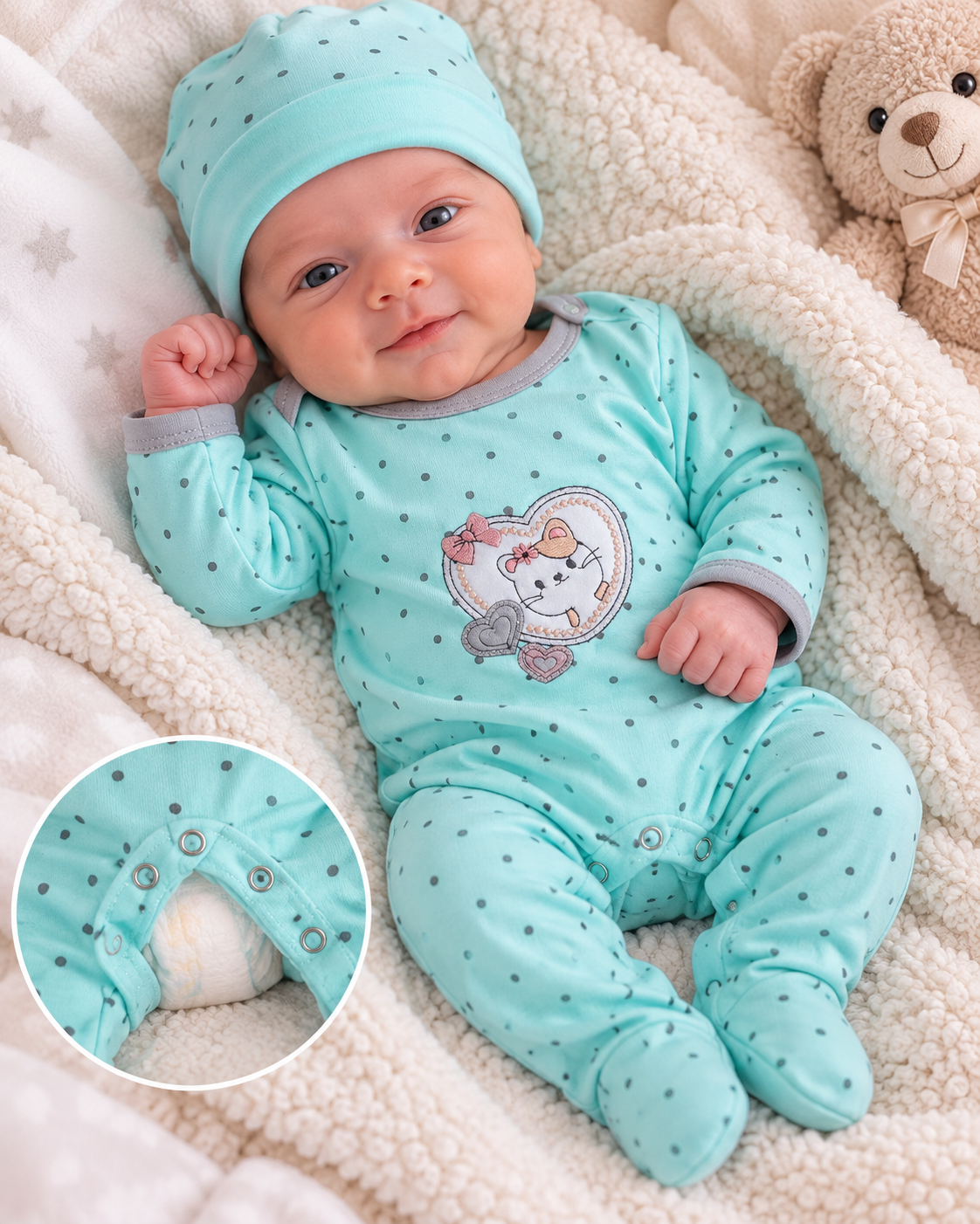Enterito Prematuro Bebé Niña Algodón