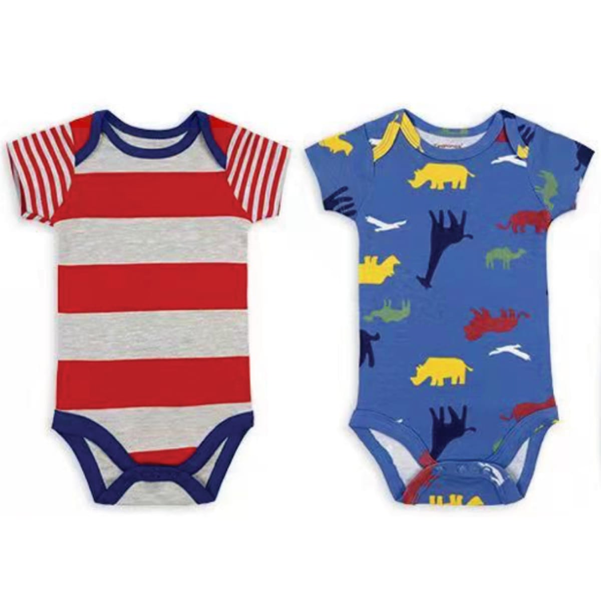 Conjunto Algodón 2 bodys+ pantalón animales