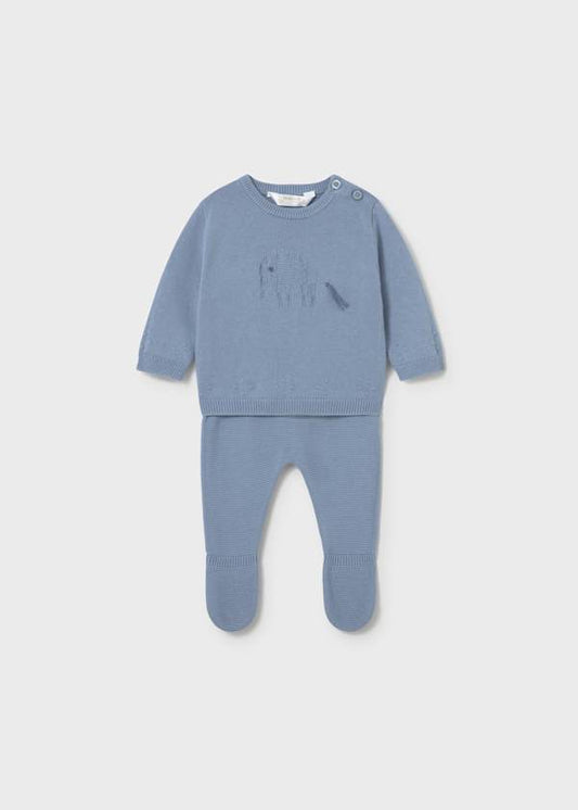 Conjunto polaina y jersey tricot recién nacido Europeo Atlantis Mayoral