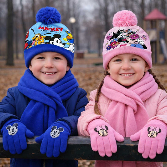 Conjunto de Bufanda+ Gorro+ Guantes Disney Niños