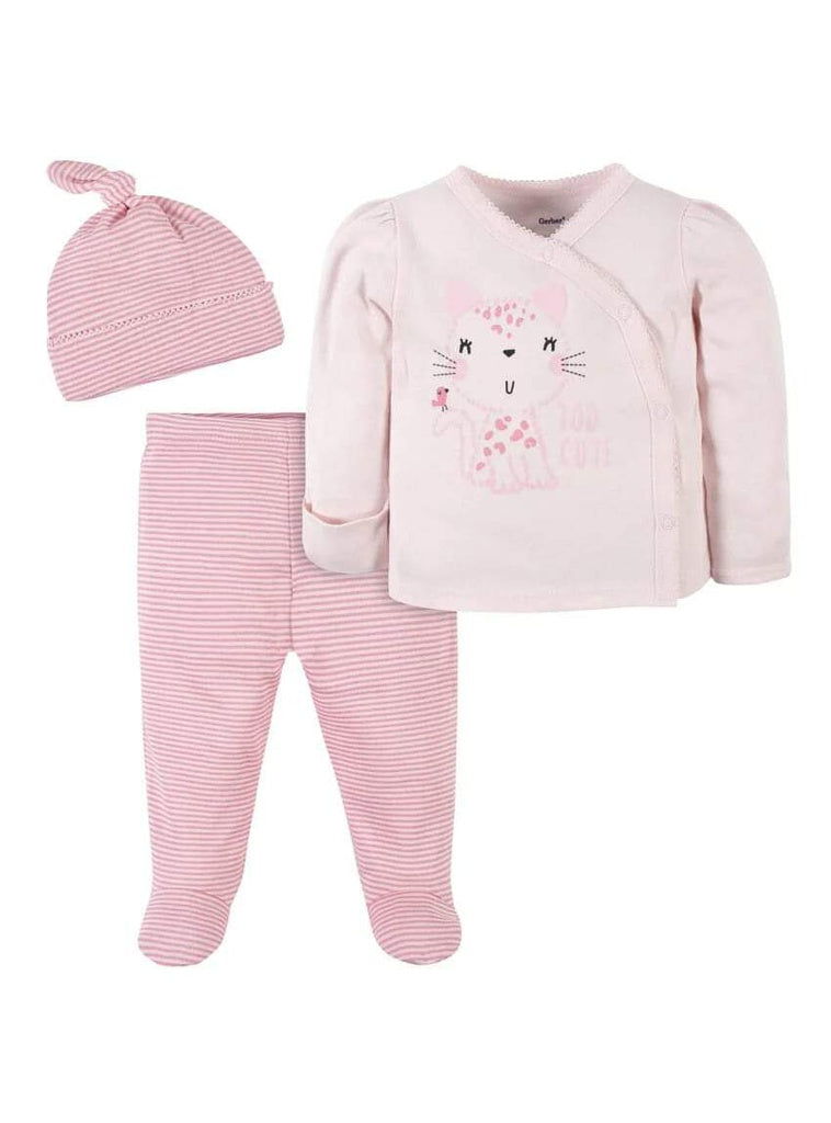 Pijama Algodón con Gorro Algodón Gatita Rosa