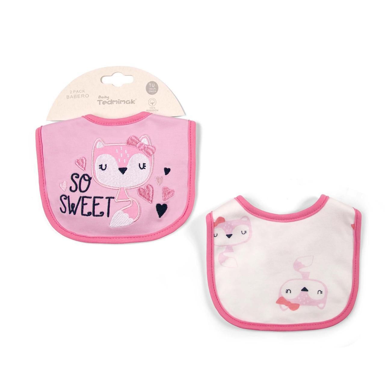 Set 2 baberos Triple Capa niña Tedmimak