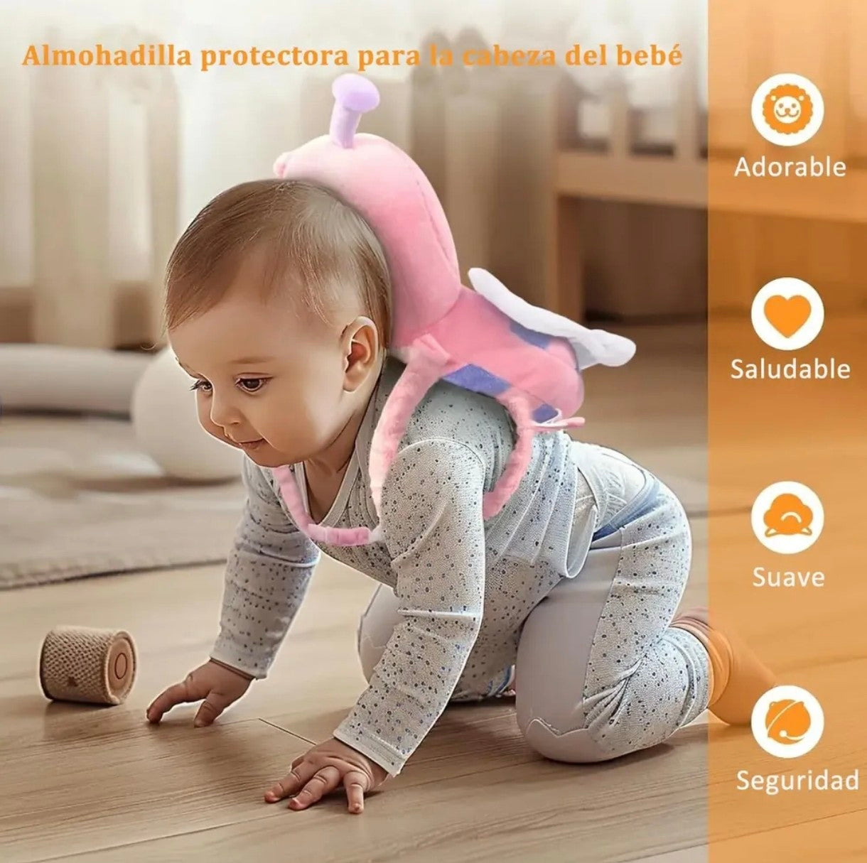 Mochila Antigolpes Bebé Premium – Máxima Protección Cabeza al Gatear y Caminar