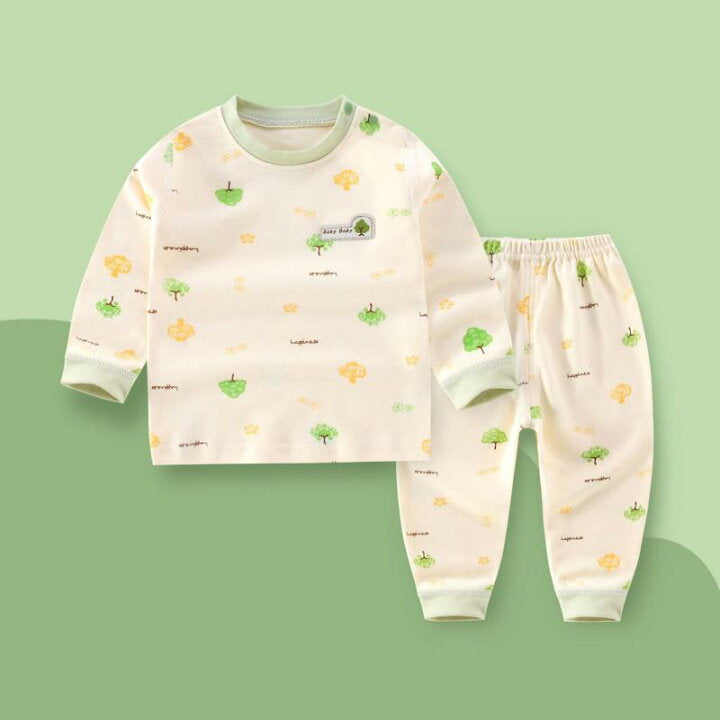 Pijama Algodón Bebé 2 Piezas | Manga Larga Suave Estampado