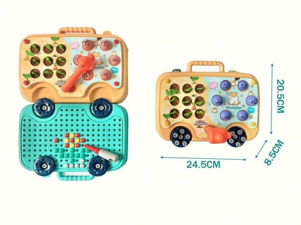 Maleta Didáctica Juegos 3 en 1 con Taladro