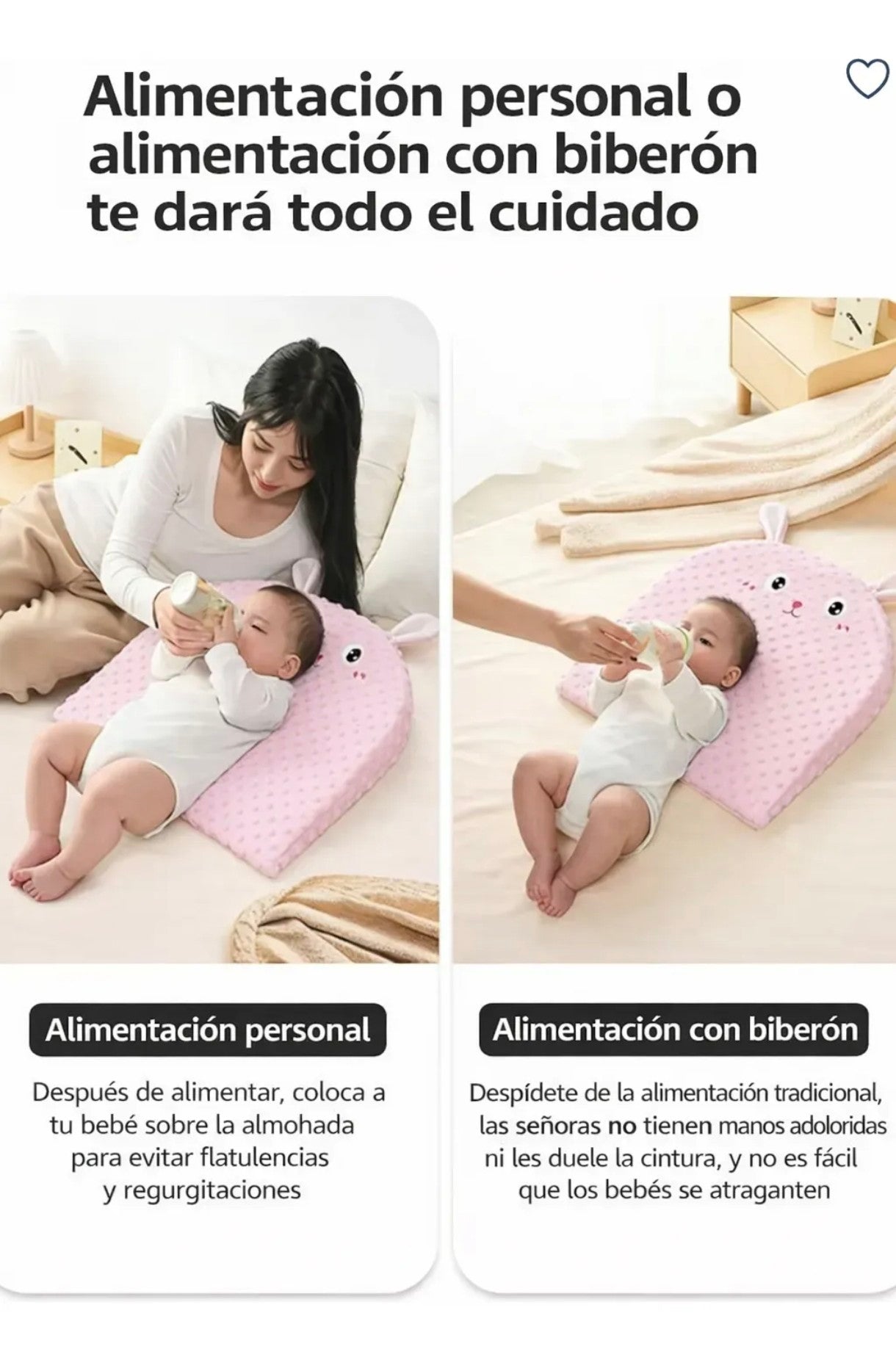 Cojín Almohada AntiReflujo Bebé