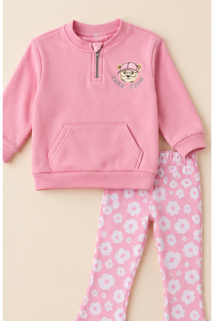 Conjunto Buzo de Flores Rosas para Bebé Niña | Tienda BBcitos