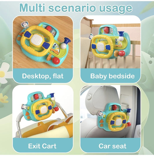 Juguetes de Volante Musical Multifuncional, Juguete Interactivo Educativo 