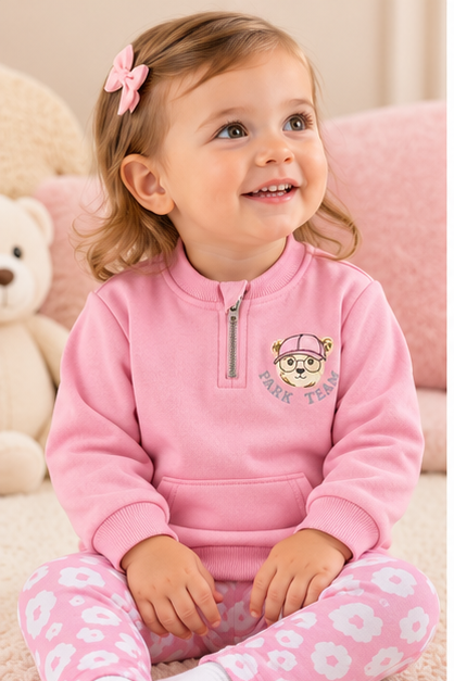 Conjunto Buzo de Flores Rosas para Bebé Niña | Tienda BBcitos