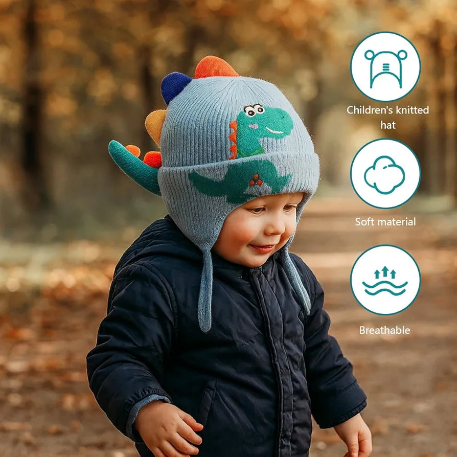 Gorrito Invierno Dinosaurio