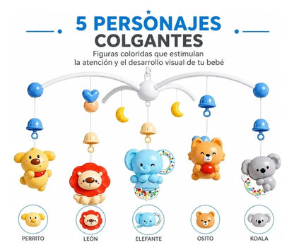 Móvil De Cuna Para Bebés Con Luz Musica Y Control Nube ☁️