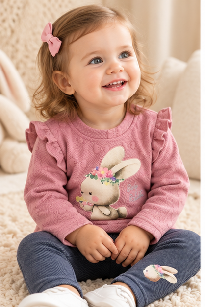 Conjunto Poleron y Calza de Conejita para Bebé Niña | Tienda BBcitos