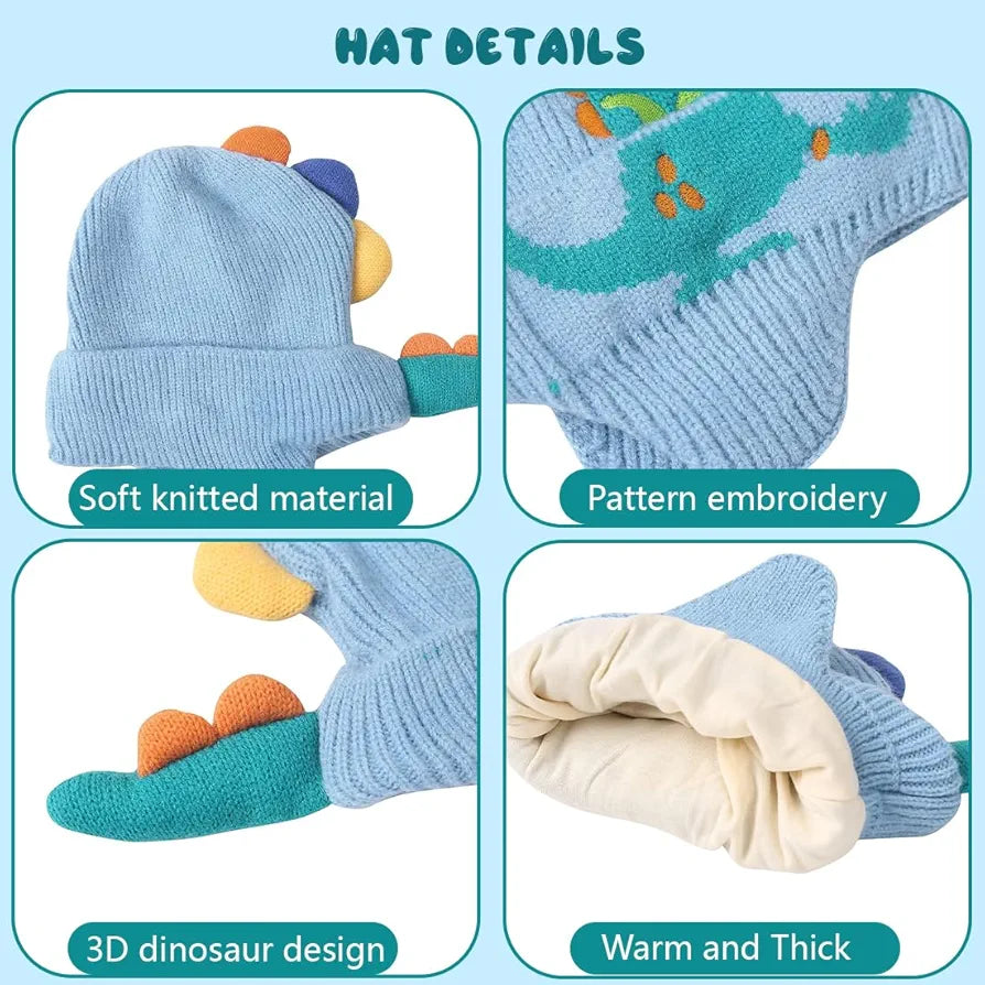 Gorrito Invierno Dinosaurio