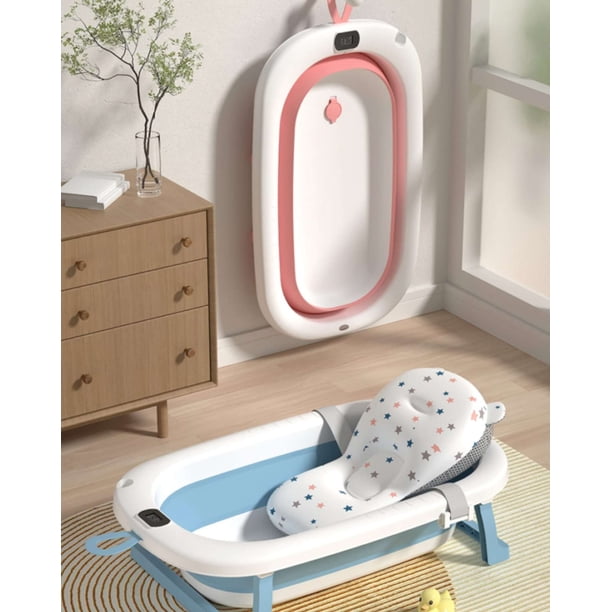 Bañera Plegable con Termómetro Digital + Cojin Bañera