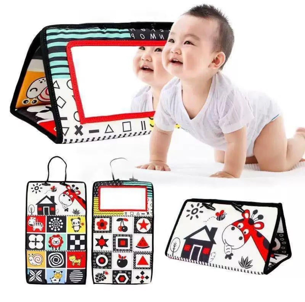 Espejo Sensorial para Bebé Tummy Time y Estimulación Temprana