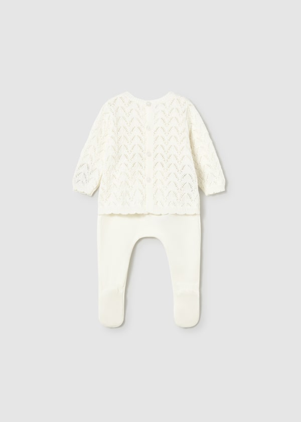 Conjunto pantalón y suéter tricot recién nacida Europeon Mayoral