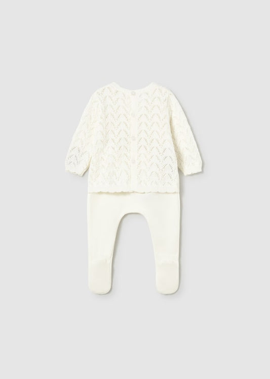 Conjunto pantalón y suéter tricot recién nacida Europeon Mayoral