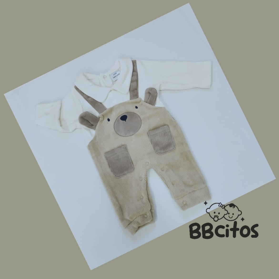 Osito Jardinera Oso 🐻 Plush Efecto Cotelé