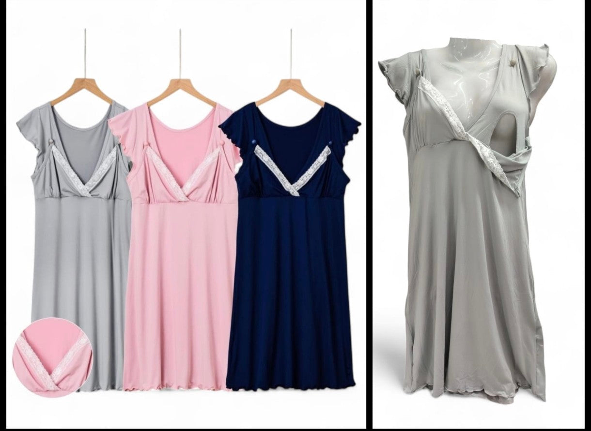 Camisola Maternal Con Encaje