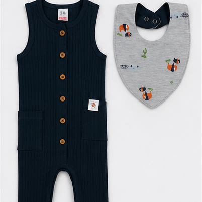 Enterito Algodón + Babero Bandana
