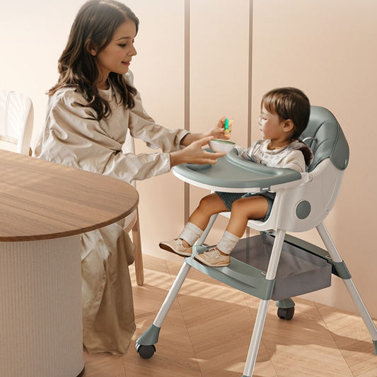 Silla Comer Plegable con Asiento Ecocuero